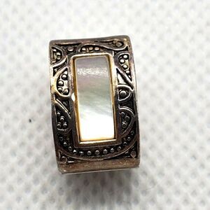 Monet Silver Mother Of Pearl Pendant